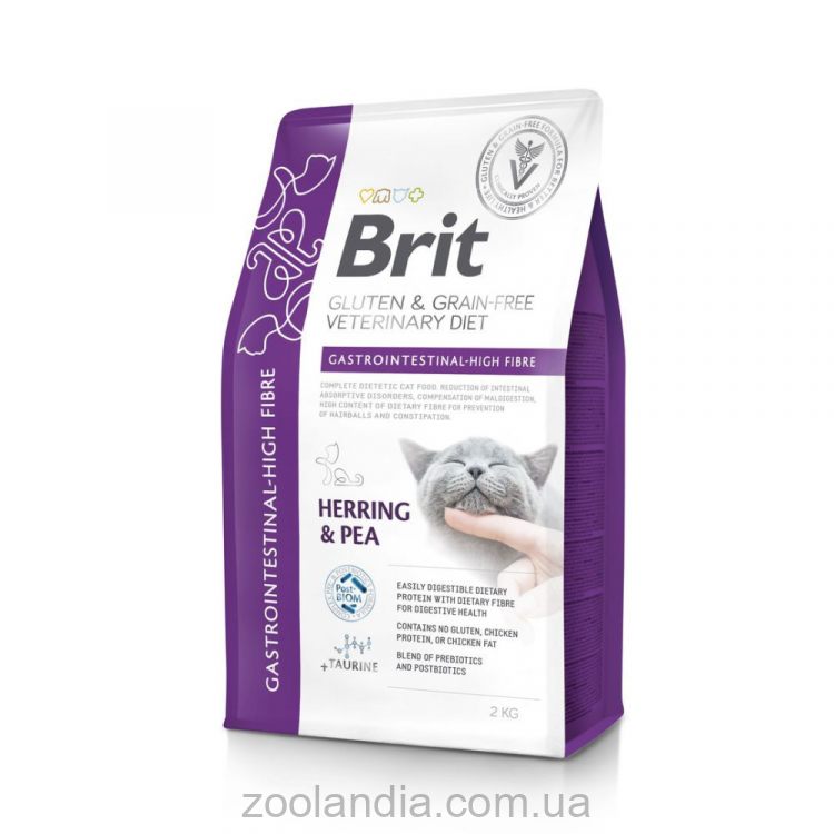 Brit (Брит) VetDiet Cat Gastrointestinal High Fibre - Беззерновая диета для кошек с повышенным содержанием клетчатки с сельдью