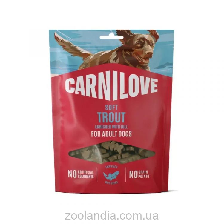 Carnilove (Карнилав) Adult Dog Soft Snack Trout with Dill - Беззерновые полувлажные лакомства для взрослых собак, с форелью и укропом
