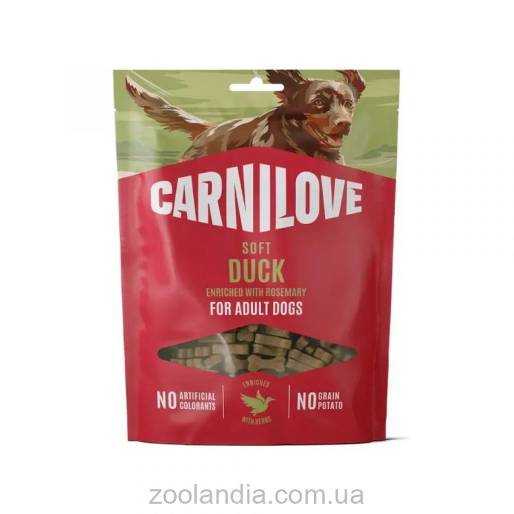 Carnilove (Карнилав) Adult Dog Soft Snack Duck with Rosemary - Беззерновые полувлажные лакомства для взрослых собак, с уткой и розмарином