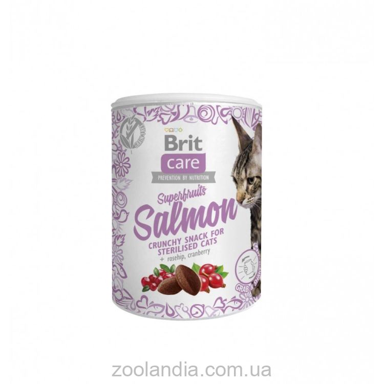Brit Care Cat Snack Superfruits Salmon  - Лакомства для стерилизованных кошек (лосось)