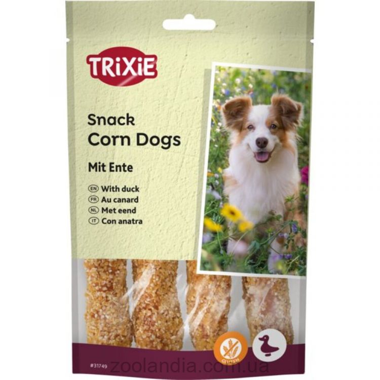 Trixie (Трикси) Premio Corn Dogs - Лакомство для собак с уткой и сыромятной кожей