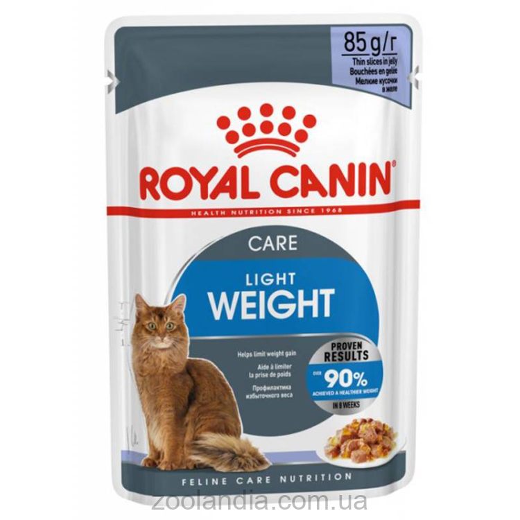 Royal Canin (Роял Канин) Light Weight Care Jelly – Консервированный корм для котов, склонных к ожирению (кусочки в желе)