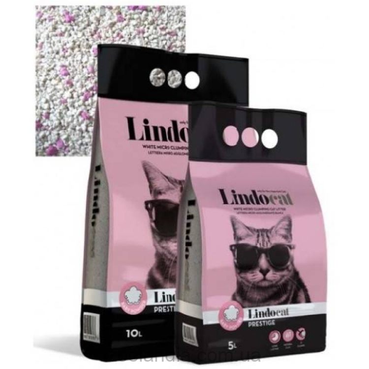 Lindocat (Линдокет) Prestige Baby Powder - Бентонитовый наполнитель для кошачьего туалета с ароматом детской присыпки