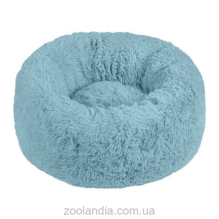 Red Point (Рэд Поинт) Donut - Лежак со съемной подушкой для собак мелких пород и котов (голубой)