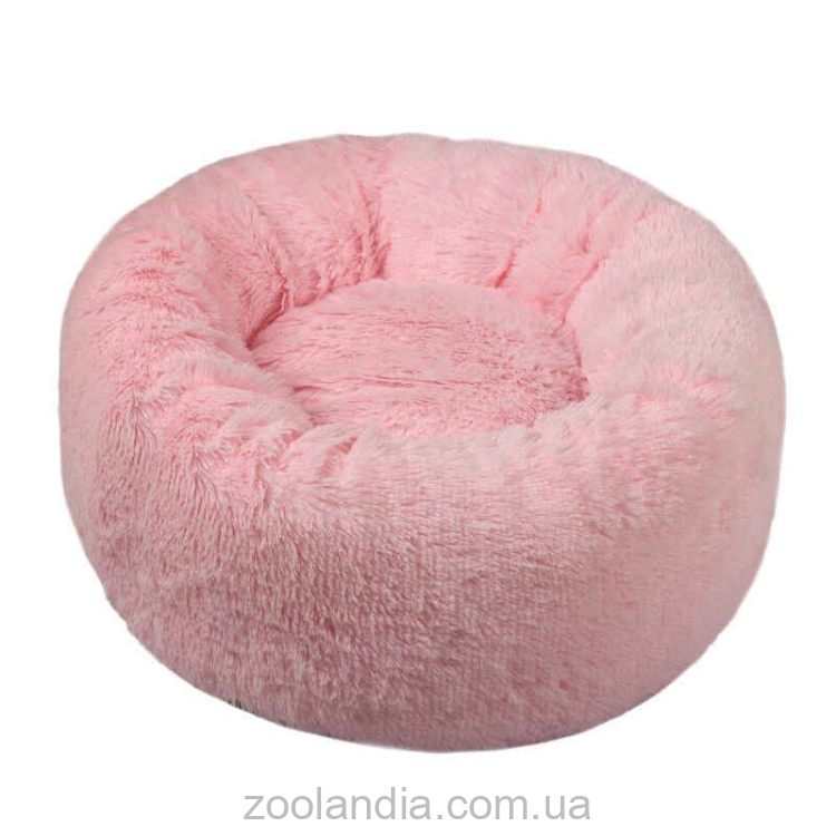 Red Point (Рэд Поинт) Donut - Лежак со съемной подушкой для собак мелких пород и котов (светло-розовый)