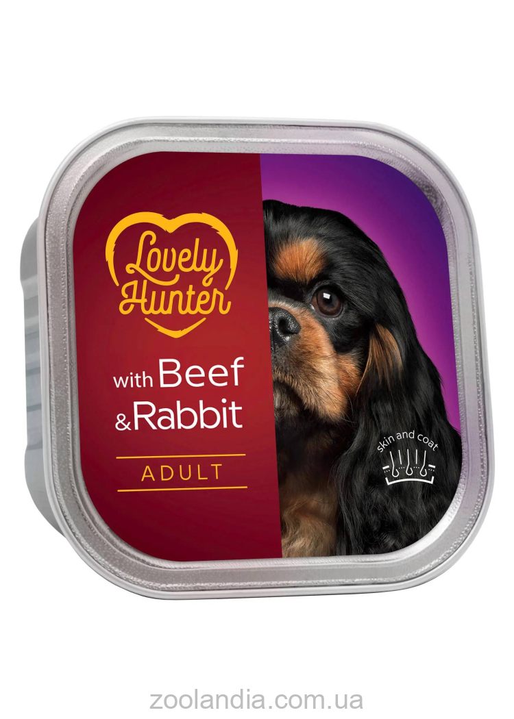 Lovely Hunter (Лавли Хантер) Adult Beef and Rabbit – Консервированный корм для взрослых собак (говядина/кролик)