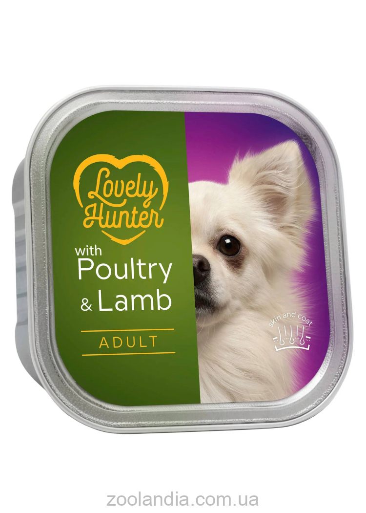 Lovely Hunter (Лавли Хантер) Adult Poultry and Lamb – Консервированный корм для взрослых собак (птица/ягненок)