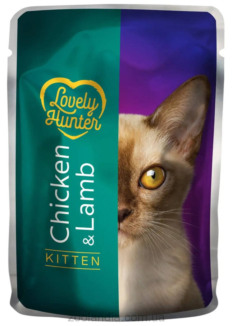 Lovely Hunter (Лавли Хантер) Kitten with Chicken and Lamb – Консервированный корм для котят (курица/ягненок)