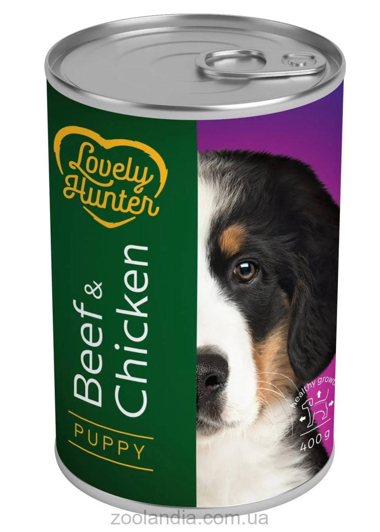 Lovely Hunter (Лавли Хантер) Puppy Beef and Chicken – Консервированный корм для щенков (говядина/курица)