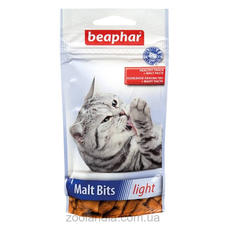Beaphar (Беафар) Malt Bits light Подушечки с Мальт-пастой для выведения шерсти у котов