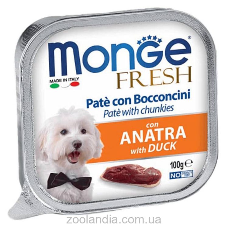 Monge (Монж) Dog Fresh Duck - Влажный корм для собак с уткой