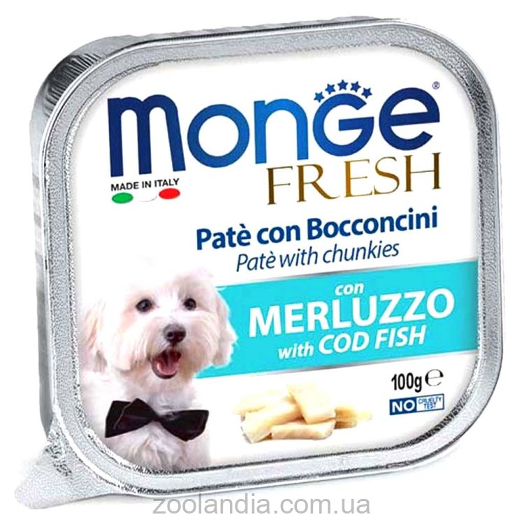 Monge (Монж) Dog Cod Fish - Влажный корм для собак с треской