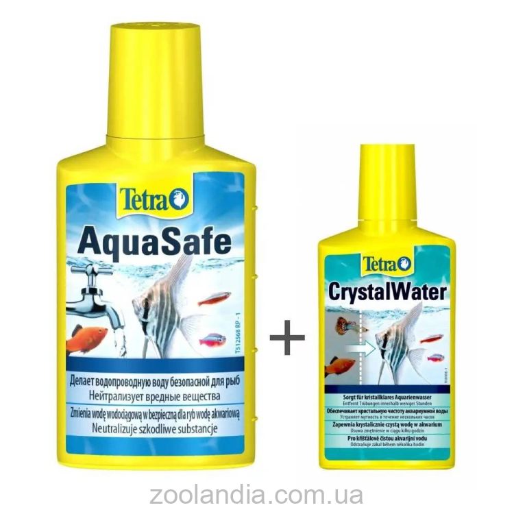 Набор Tetra Aqua Safe 250 мл + Aqua Crystal Water 100 мл для подготовки воды