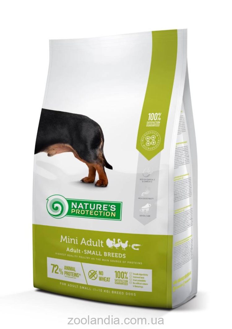 Nature's Protection Mini Adult Small Breeds - Сухой корм для взрослых собак мелких пород (с курицей)