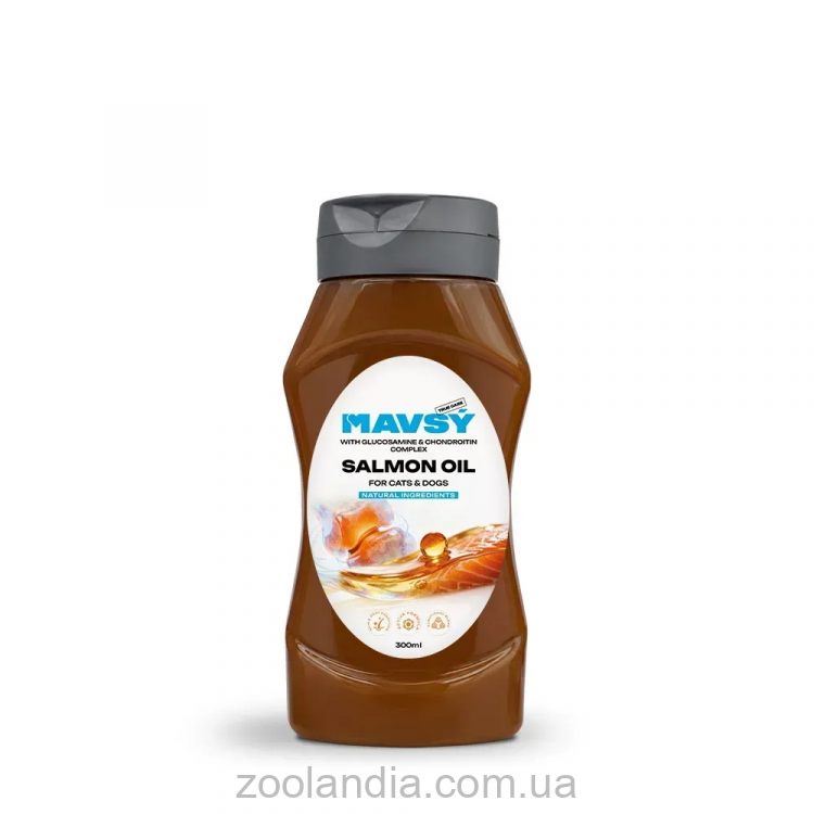Mavsy Salmon Oil - Лососева олія з глюкозаміном та хондроїтином для собак та котів