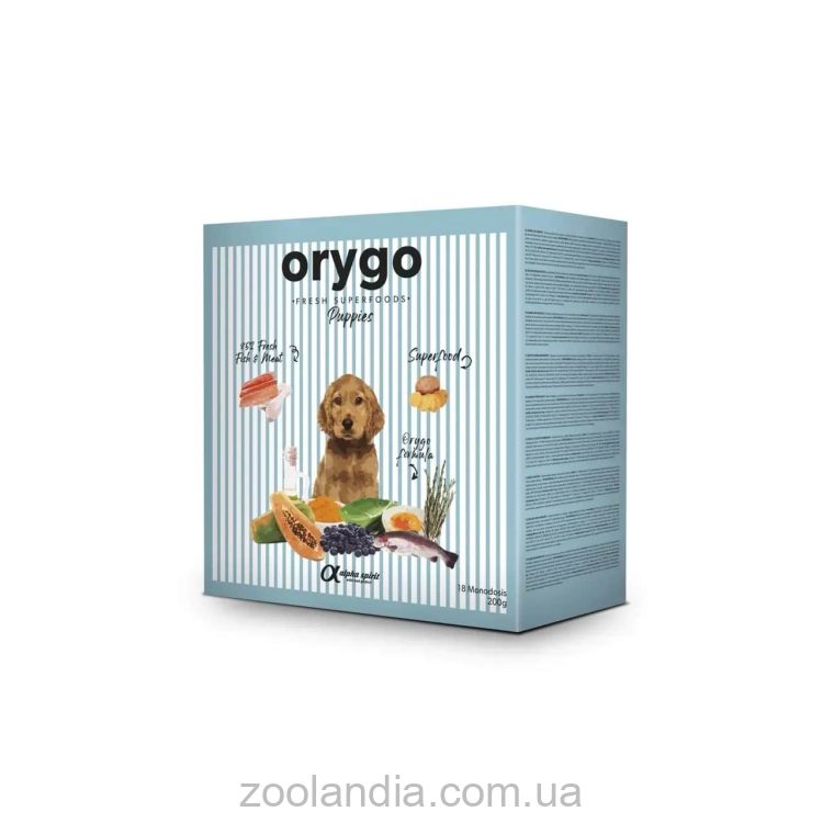 Orygo (Ориго) Puppies - Полнорационный полувлажный корм с лососем и бататом для щенков всех пород