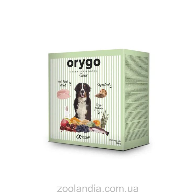 Orygo (Ориго) Senior - Полнорационный полувлажный корм с курицей и бобовыми для взрослых стареющих собак