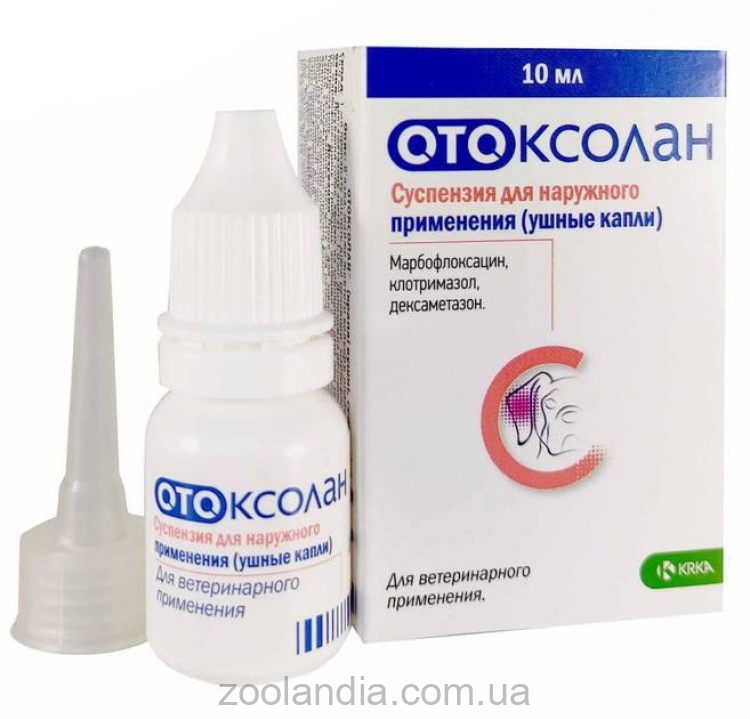 KRKA (КРКА) Otoxolan (Отоксолан) ушные капли для лечения отитов у собак