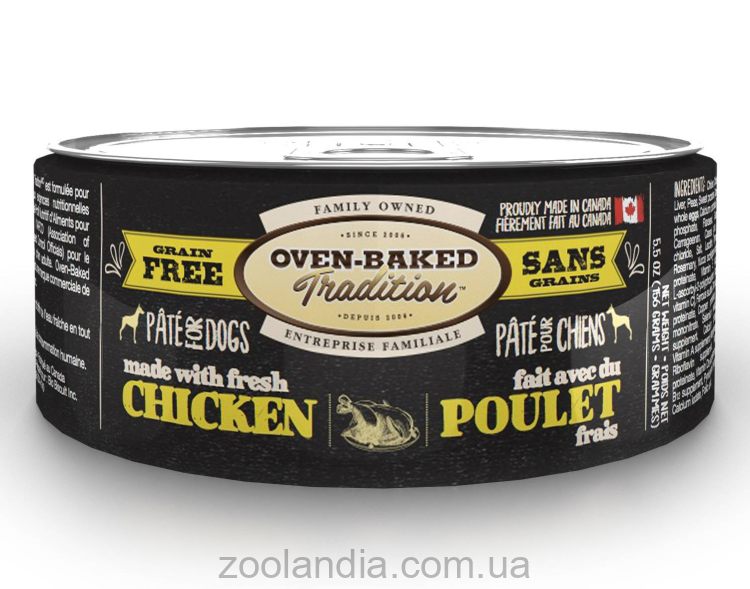 Oven-Baked (Овен Бекет) Tradition влажный корм для собак из свежего мяса курицы