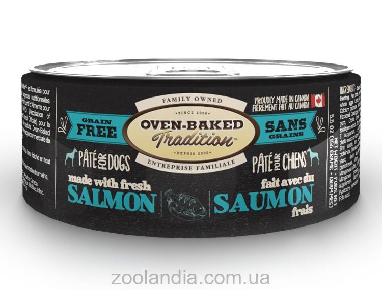 Oven-Baked (Овен Бекет) Tradition влажный корм для собак из свежего мяса лосося