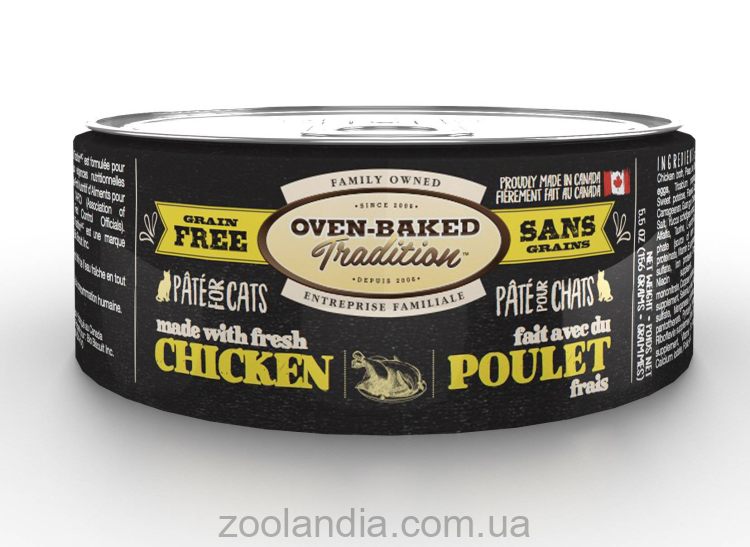 Oven-Baked (Овен Бекет) Tradition влажный корм для кошек из свежего мяса курицы