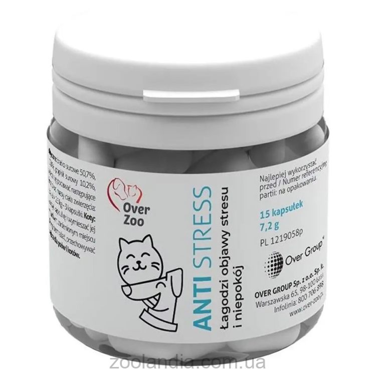 Over Zoo (Овер Зу) Anti Stres - Таблетки от стресса для кошек и собак