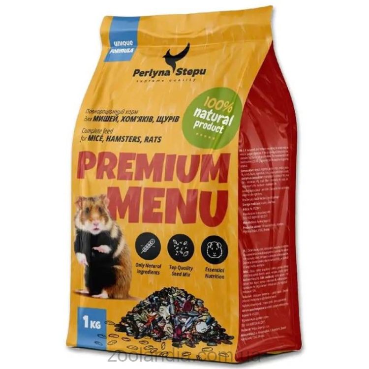 Perlyna Stepu (Жемчужина степи) Premium Menu зерносмесь для хомяков