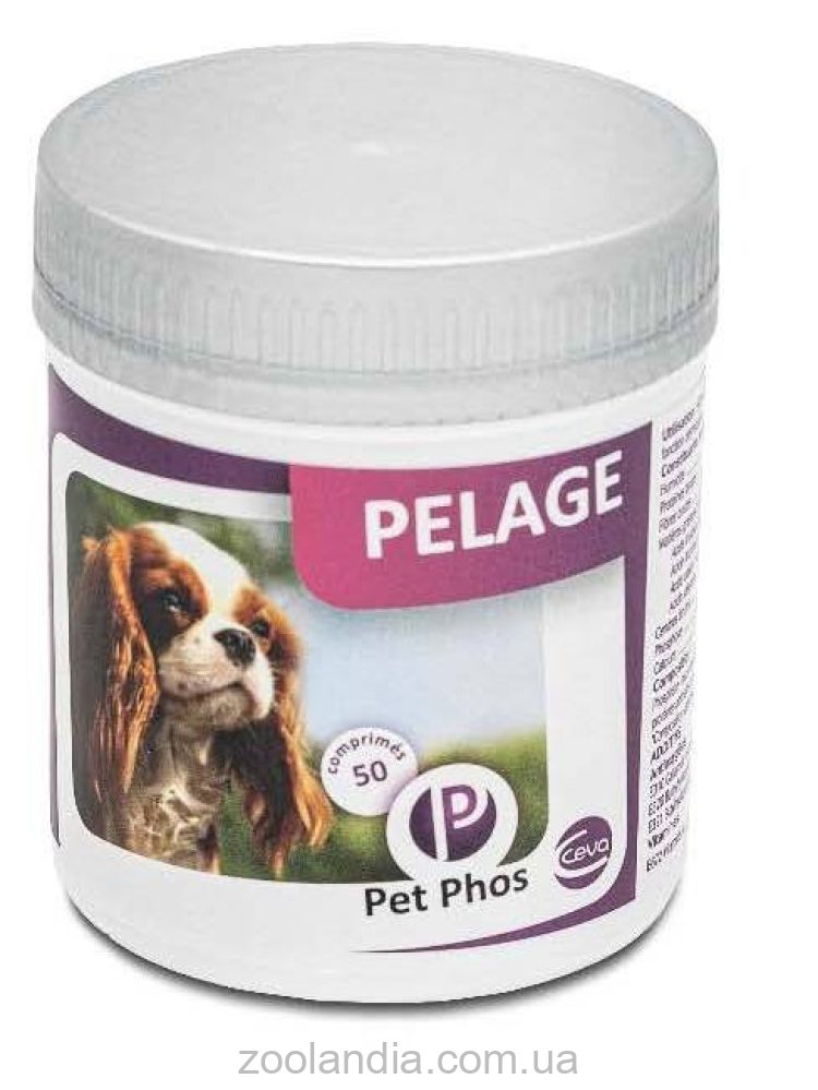 Ceva (Сева) Pet Phos PELAGE Витаминно-минеральный комплекс для защиты и улучшения кожного и шерстного покрова у собак