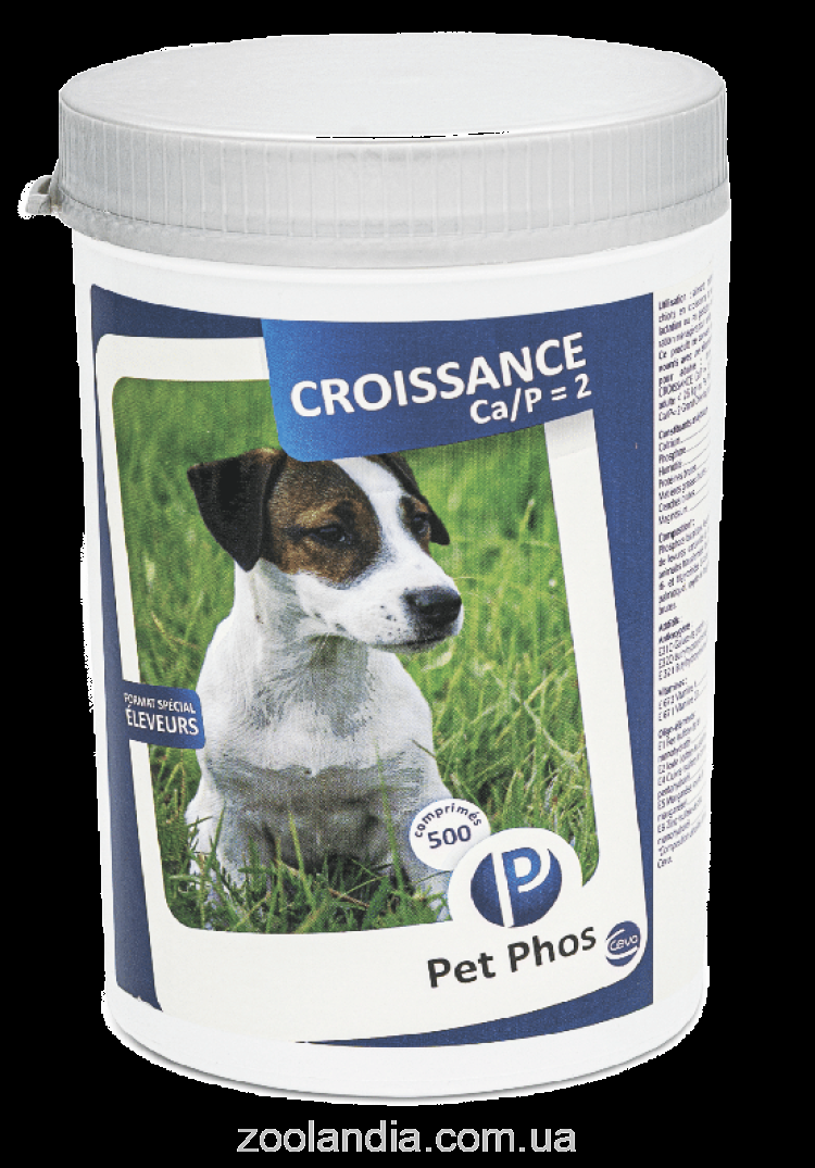 Ceva (Сева) Pet Phos CROISSANCE Ca/P = 2 - Витаминно-минеральный комплекс для щенков и взрослых собак, кормящих домашним рационом