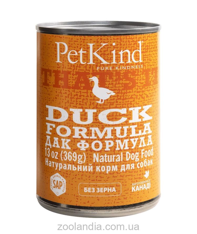 PetKind (ПетКайнд) DUCK FORMULA - монопротеїновий вологий корм для собак та цуценят всіх порід (качка)