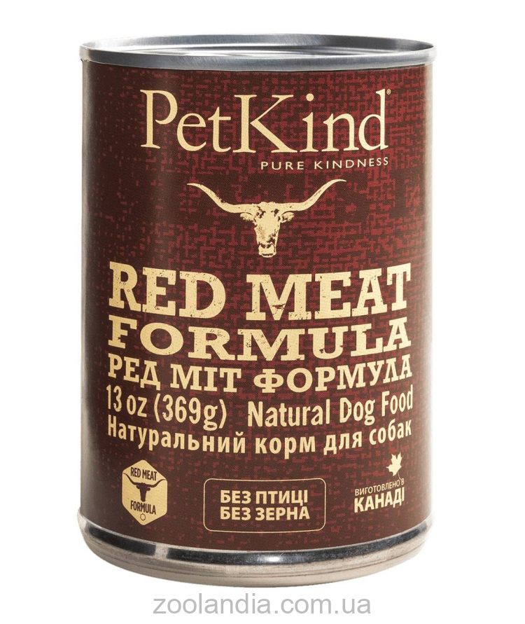 PetKind (ПетКайнд) RED MEAT FORMULA - влажный корм для собак и щенковсех пород (говядина/ягненок/рубец)
