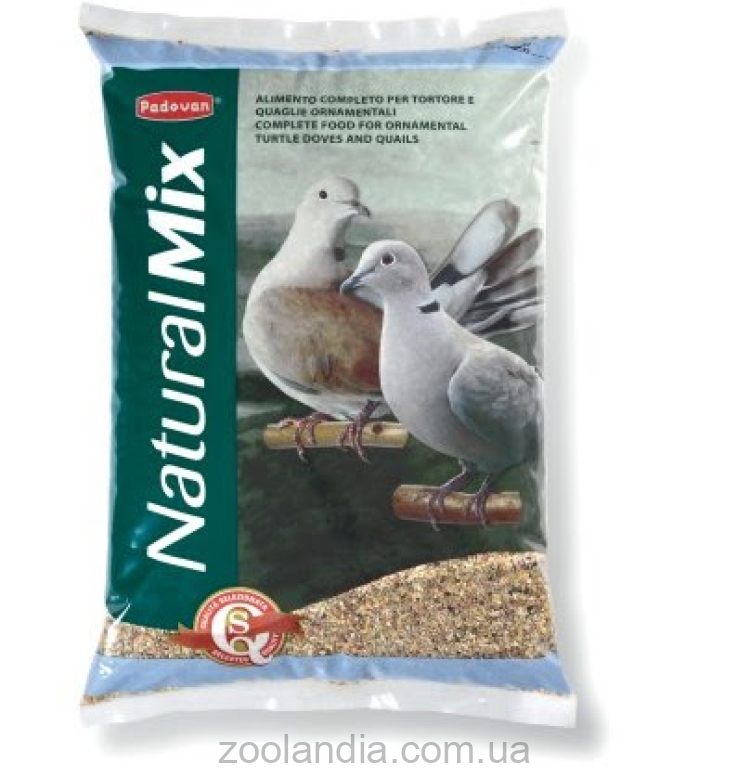 Padovan (Падован) NaturalMIX Tortore e Quaglie - Полнорационный корм для декоративных горлиц и перепелов