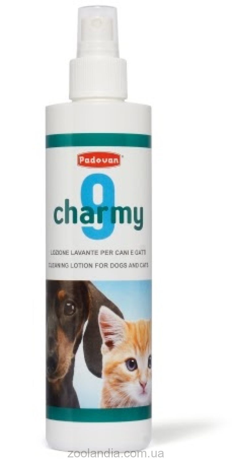 Padovan (Падован) Charmy 9 - Очищающий лосьон для собак и кошек - используется без воды
