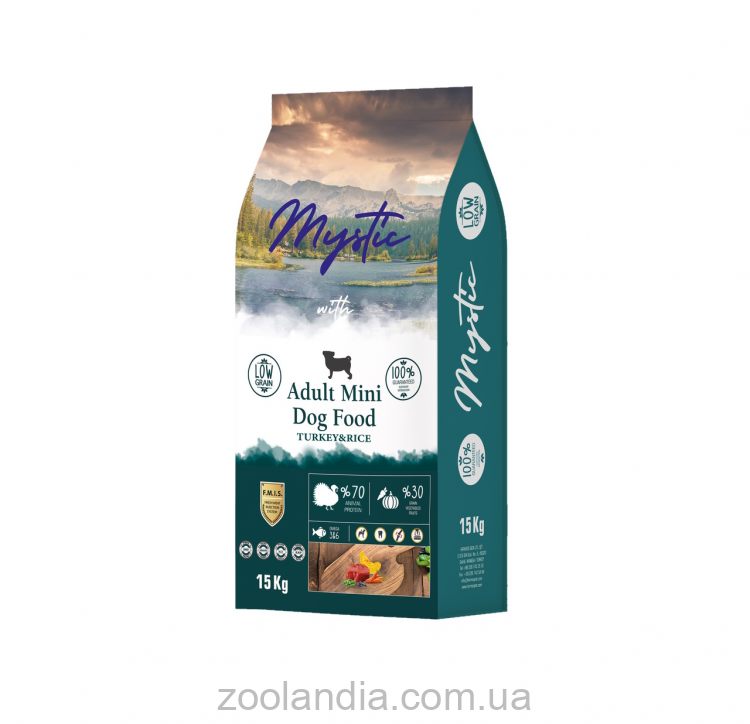 Mystic (Мистик) Adult Mini with Turkey&Rice - cухой корм для собак мини пород (индейка и рис)