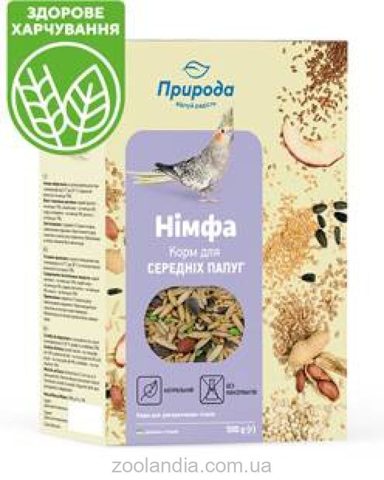 Корм ТМ "Природа" «Нимфа» для средних попугаев