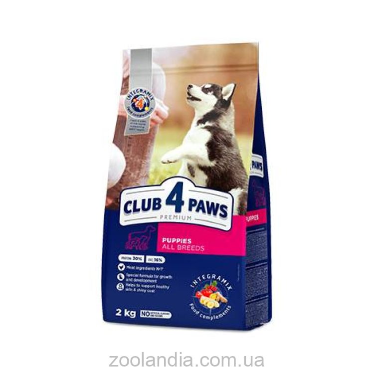 Club 4 Paws (Клуб 4 Лапы) Premium - Корм для щенков всех пород с курицей 20 кг