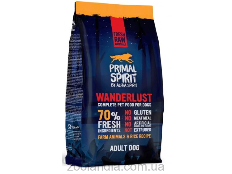 Primal Spirit Wanderlust Farm Animals & Rice Сухой корм для взрослых собак