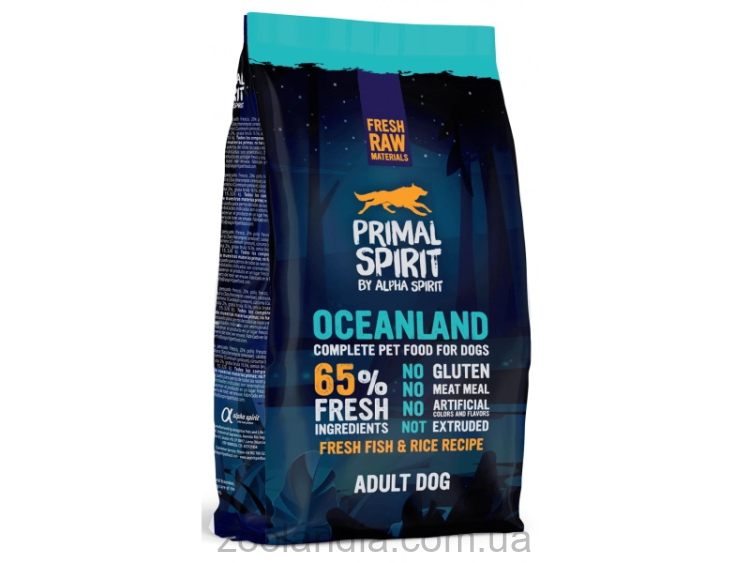 Primal Spirit Oceanland Fresh Fish & Rice Сухой корм для взрослых собак (рыба и рис)