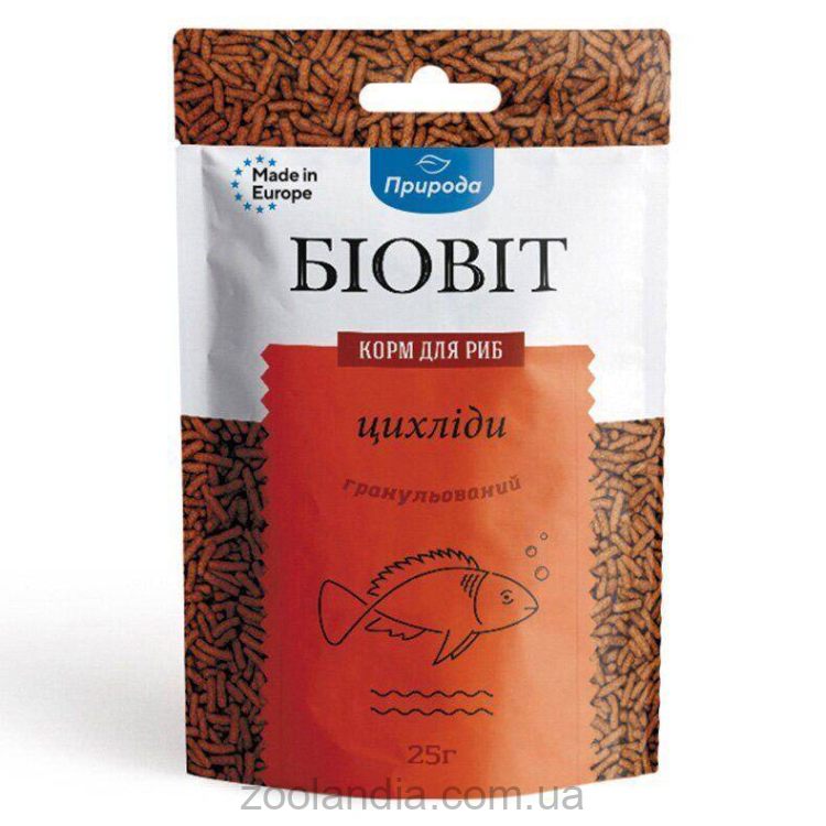 ТМ "Природа" Корм «Биовит Цихлиды» для цихлид и ярко-окрашенных рыб