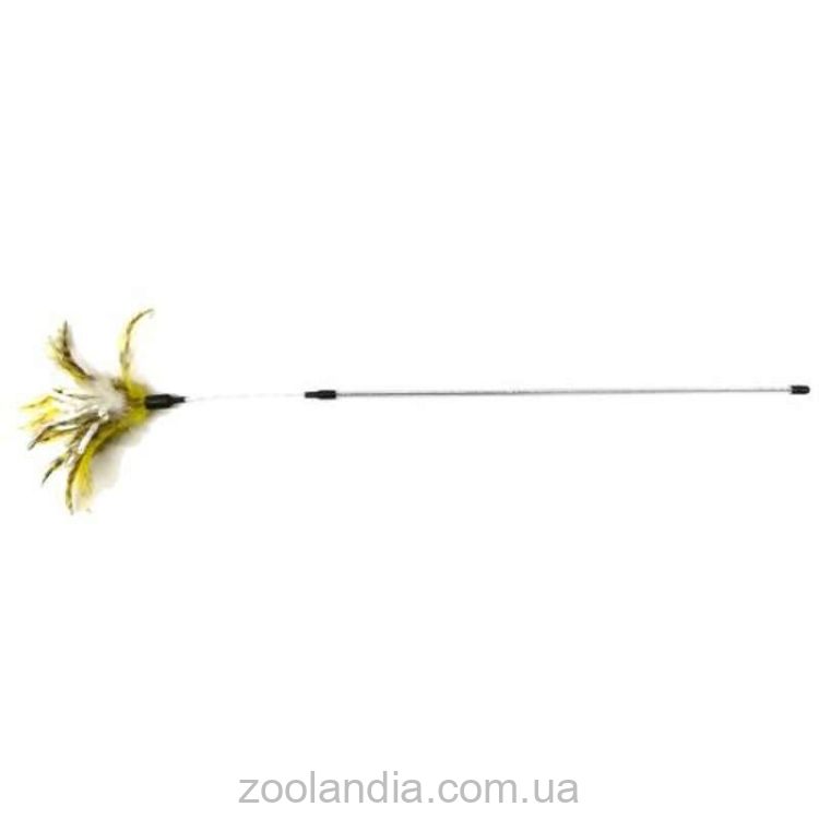 GimСat (ДжимКэт) Палочка с перьями и спиральками из бумаги для кошек