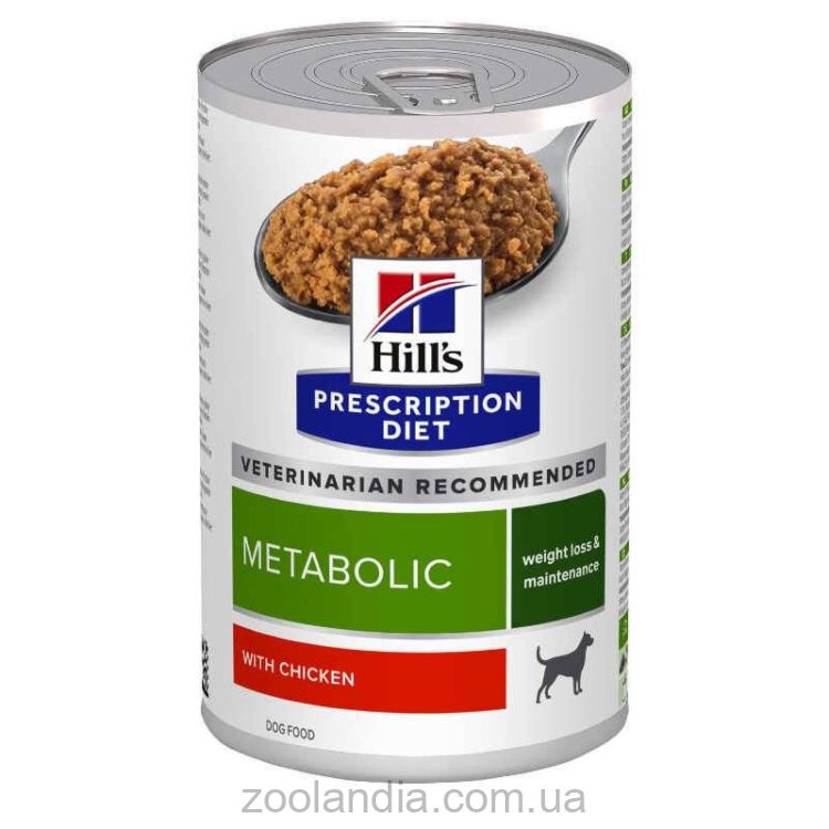 Hill's (Хилс) Prescription Diet Metabolic Weight Loss - лечебный влажный корм для собак с лишним весом, с курицей