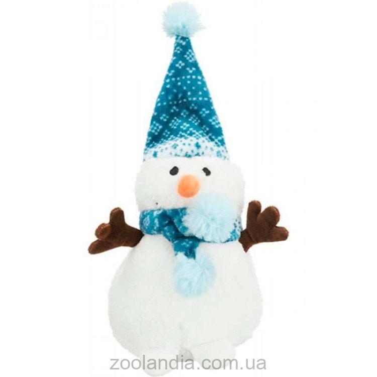 Trixie (Трикси) - Игрушка Рождественская плюшевая Снеговик с колпаком для собак