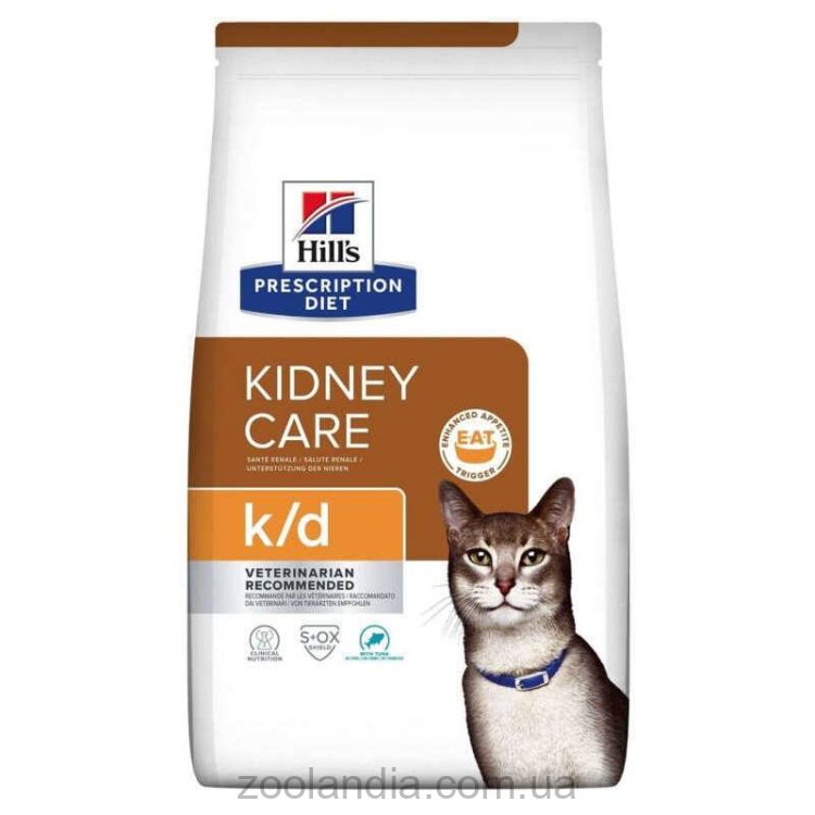 Hills ( Хилс ) PD Feline k/d Kidney Care - корм для кошек при поддержания функции почек и сердца, с тунцом