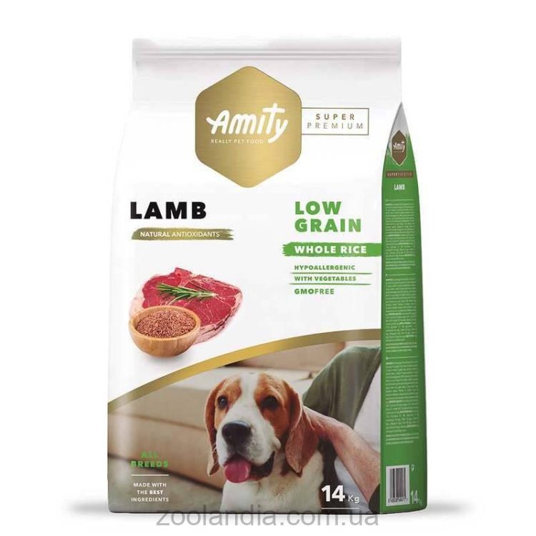 Amity (Амити) Super Premium Low Grain Lamb Adult - Сухой корм с ягненком для взрослых собак различных пород