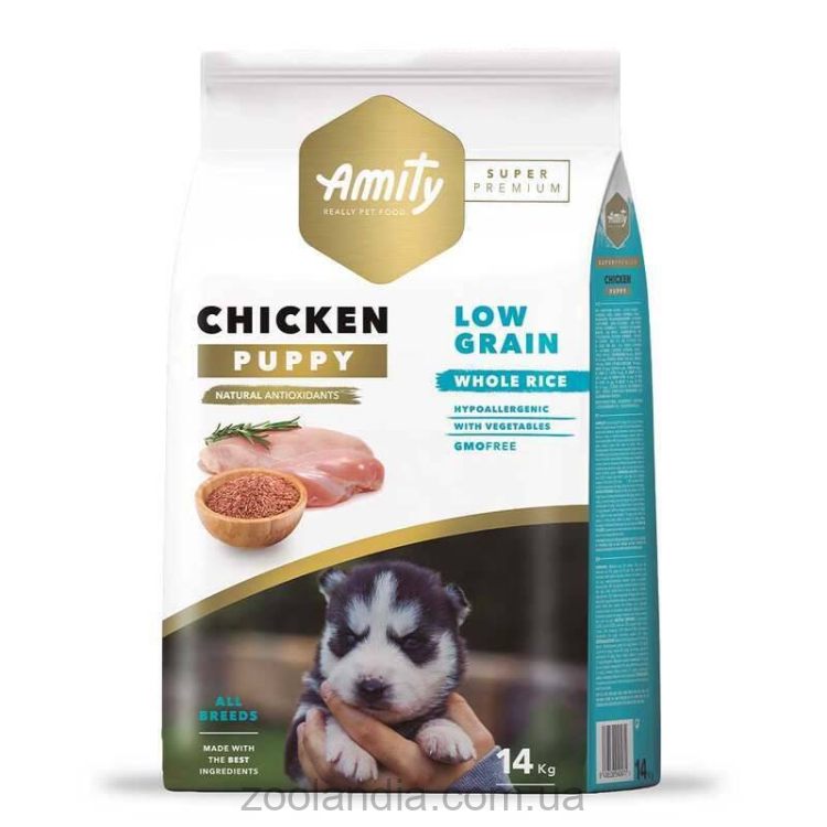 Amity (Амити) Super Premium Low Grain Chicken Puppy - Сухой корм с курицей для щенков собак различных пород