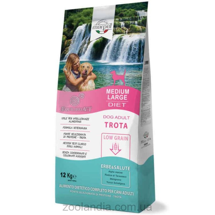 Marpet (Марпет) AequilibriaVET Low Grain Adult Medium/Large Trout - Сухой корм с форелью для взрослых собак средних и крупных пород