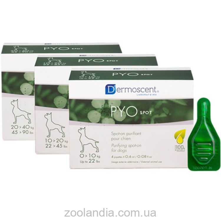 Dermoscent (Дермосент) PYOspot Spot-on - Антибактериальные капли на холку для собак