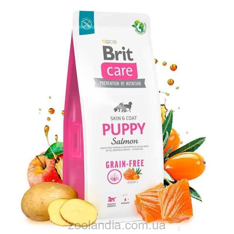 Brit Care (Брит Кеа) Dog Grain-free Puppy - Сухой беззерновой корм с лососем для щенков
