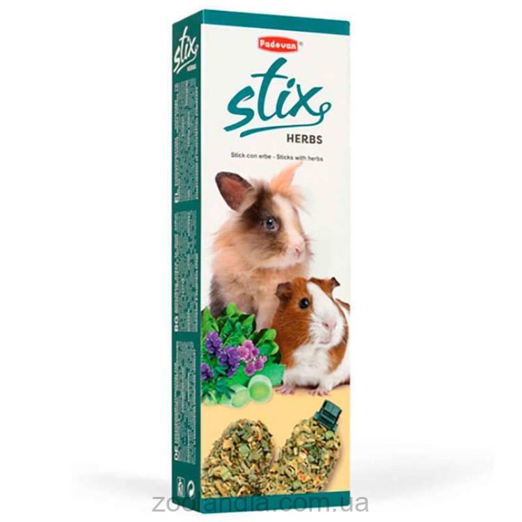 Padovan (Падован) Stix Herbs Coniglietti - Лакомства корм для карликовых кроликов, шиншилл и морских свинок