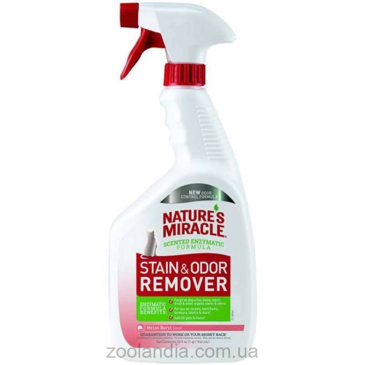 Nature's Miracle (Нейчерс Миракл) Stain&Odor Destroyer - Универсальный уничтожитель пятен и запахов от кошек (c ароматом дыни)